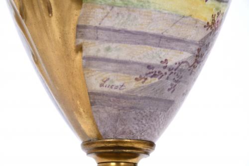 ELECTRIFIED SÈVRES PORCELAIN VASE. 19TH CENTURY. 