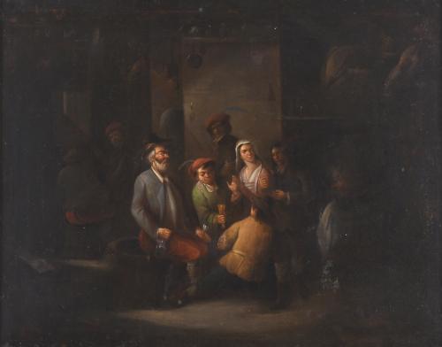 19TH CENTURY DUTCH SCHOOL. "COSTUMBRIST SCENE".