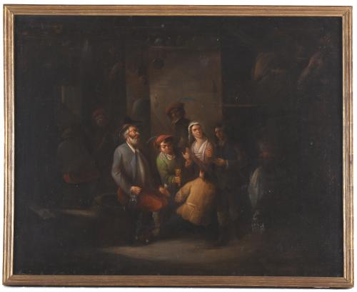 19TH CENTURY DUTCH SCHOOL. "COSTUMBRIST SCENE".