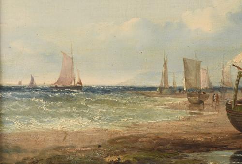 JOHN JAMES WILSON (1818-1875). "WAITING FOR THE TIDE TO RIS