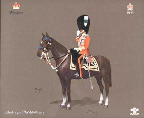 20TH CENTURY, ENGLISH SCHOOL. "COLONEL IN CHIEF "THE WELSH GUARDS", 1937.