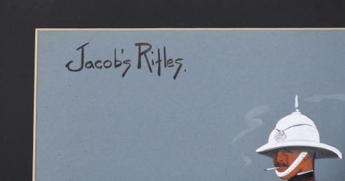 20TH CENTURY, ENGLISH SCHOOL. "JACOB&#39;S RIFLES-130 KING GEOR