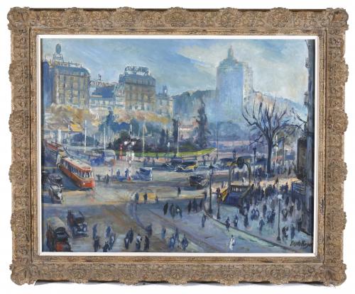 EMILI BOSCH ROGER (1894-1980). "CATALUNYA SQUARE".