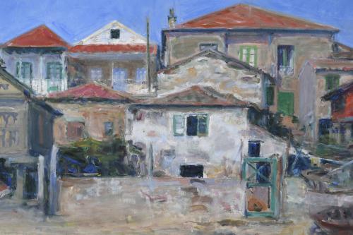 GABINO REY SANTIAGO (1928-2006) "CASAS EN LA PLAYA". Combar