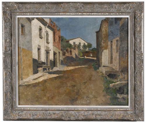 JOSEP MARIA MALLOL SUAZO (1910-1986). "VILLAGE STREET", 197