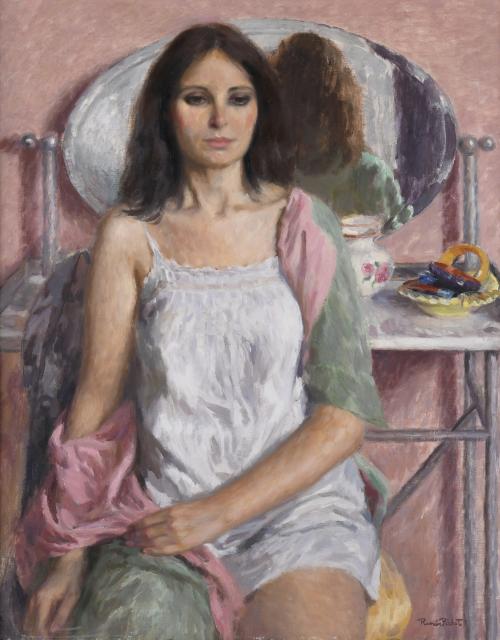 RAMÓN PICHOT SOLER (1924-1996). "FIGURE BY A DRESSING TABLE", 1980.