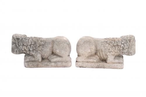 PAIR OF LIONS, 20TH CENTURY.