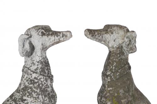 PAIR OF OUTDOOR GREYHOUNDS, 20TH CENTURY.