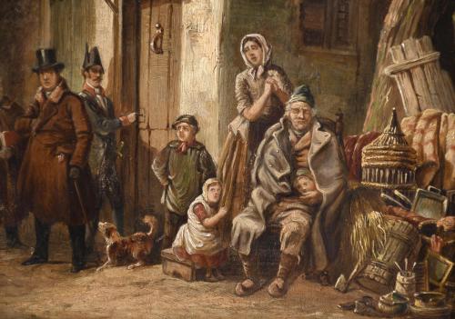 19TH CENTURY EUROPEAN SCHOOL. "THE EVICTED".