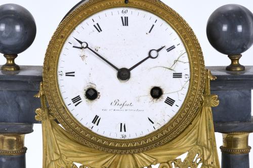 DIRECTORY-STYLE PORTICO CLOCK BY BASSOT, RUE ST. HONORÉ. CI