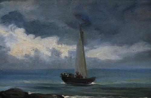 19TH CENTURY CATALAN SCHOOL. "SEASCAPE"