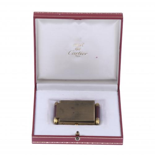 CARTIER. TRAVEL ALARM CLOCK, 20TH CENTURY. 