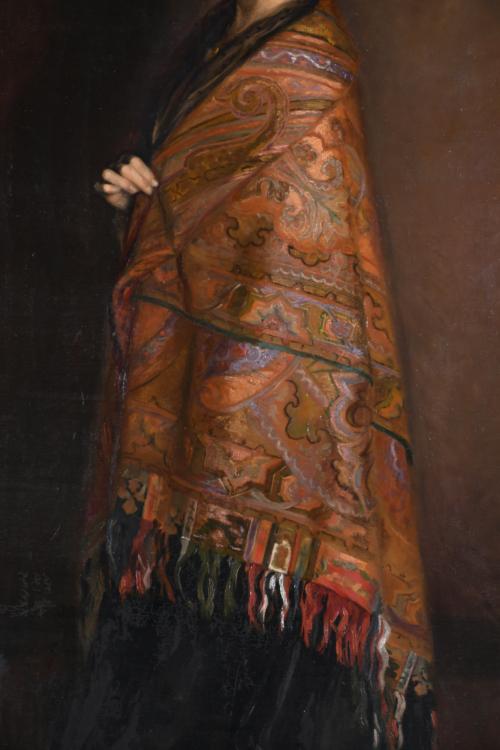 20TH CENTURY SPANISH SCHOOL. "WOMAN WITH A SHAWL", 1905.