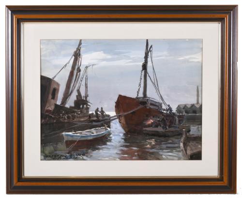 CEFERINO OLIVÉ (1907-1995) "PORT", 1984.