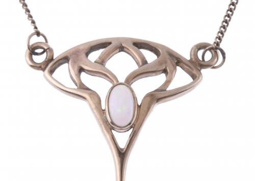 ART NOUVEAU PENDANT WITH OPAL.