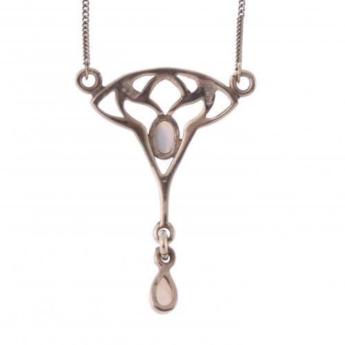 ART NOUVEAU PENDANT WITH OPAL.