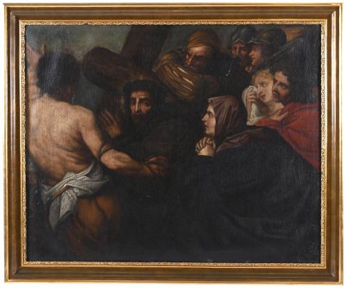 FLEMISH SCHOOL, LATE 17TH-EARLY 18TH CENTURY. "JESUS MEETS 