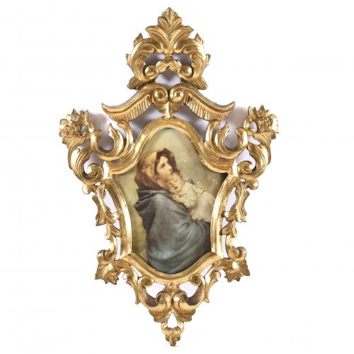 ROCOCO STYLE ORNAMENTAL MIRROR, 20TH CENTURY.