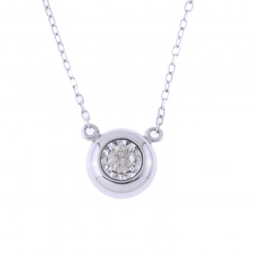 SOLITAIRE DIAMOND PENDANT.