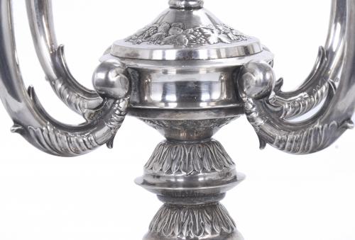 PAIR OF SILVER CANDELABRA, 20TH CENTURY. 