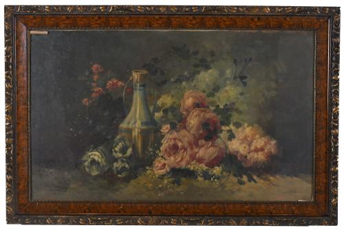 EARLY 20TH CENTURY SPANISH SCHOOL. "STILL LIFE WITH FLOWERS