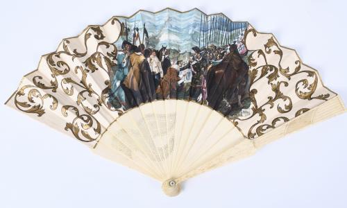 SET OF SEVEN FANS, 19TH AND 20TH CENTURIES.