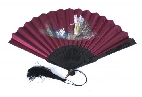 SET OF SEVEN FANS, 19TH AND 20TH CENTURIES.