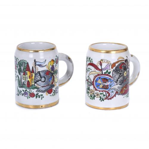 GENÍS CIRERA CASANOVAS (1890-1970). TWO BEER JUGS, 1916-1960.