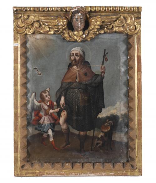 PROBABLY CUZCO SCHOOL, 18TH CENTURY. "SAINT ROQUE".