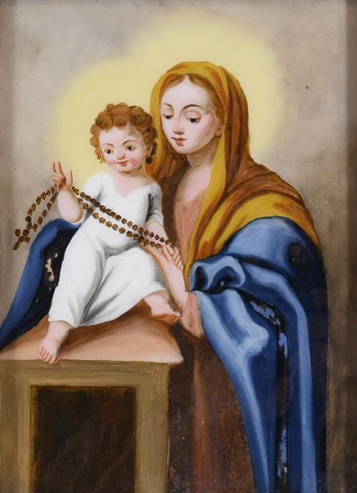 20TH CENTURY SPANISH SCHOOL. "MADONNA AND CHILD".