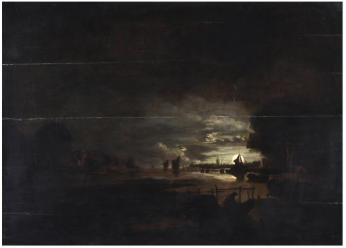 AFGTER MODELS BY AERT I VAN DER NEER (1603-1677). "NIGHT LANDSCAPE".