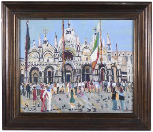 JORDI CURÓS (1930-2017). "SAINT MARK SQUARE".