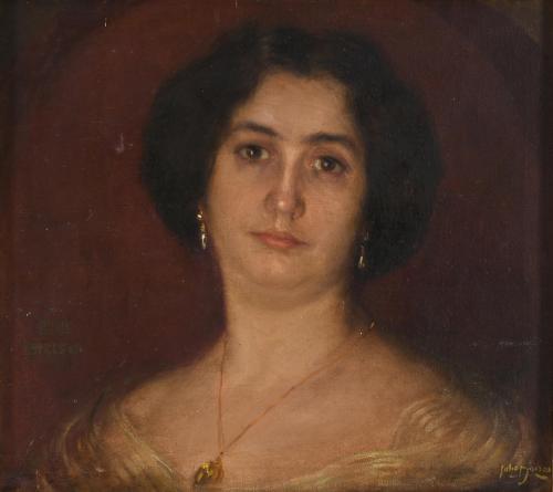 JULIO MOISÉS FERNÁNDEZ VILLASANTE (1888-1968). "RETRATO DE LA HERMANA DEL PINTOR".