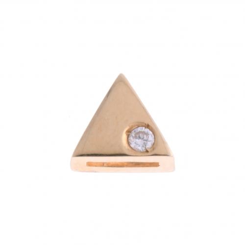 TRIANGULAR PENDANT WITH DIAMOND.