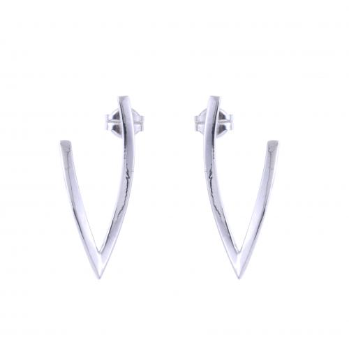 "V"-SHAPED EARRINGS.