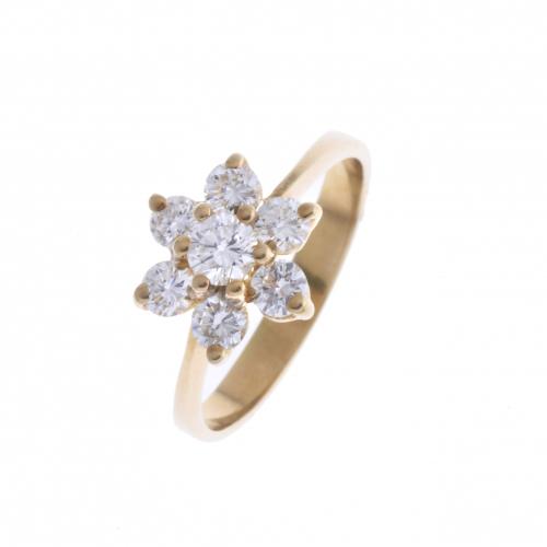 DIAMONDS ROSETTE RING.