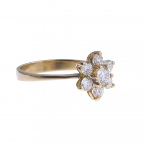 DIAMONDS ROSETTE RING.