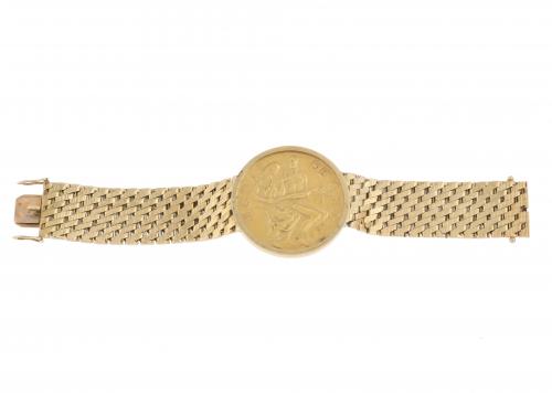 BRACELET WITH GOLDEN WEDDING ANNIVERSARY COMMEMORATIVE MEDA