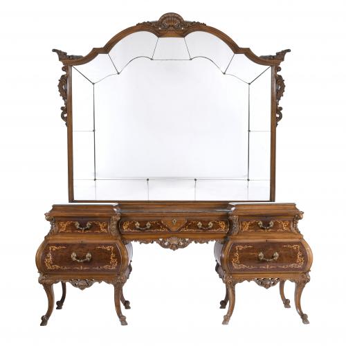 SPANISH CONSOLE WITH MIRROR, MID 20TH CENTURY. 