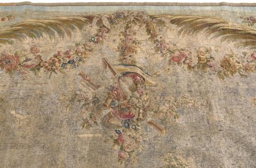 TAPESTRY WITH GALLANT SCENE, EARLY 19TH CENTURY. 