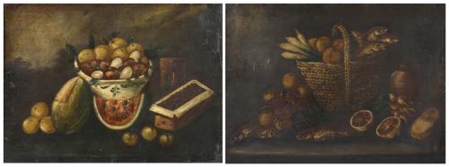 LATE 19TH CENTURY SPANISH SCHOOL. PAIR OF STILL LIFES.