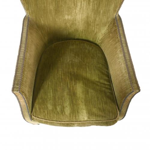 PAIR OF ART DECO ARMCHAIRS, INSPIRED BY MARC DU PLANTIER (1