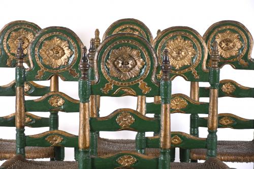 SIX CATALAN CHAIRS, EARLY 20TH CENTURY.