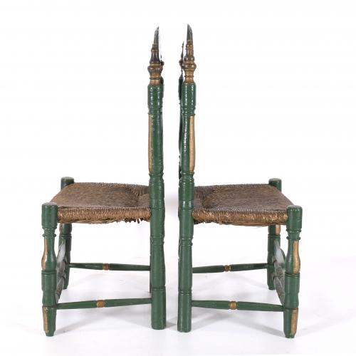 SIX CATALAN CHAIRS, EARLY 20TH CENTURY.