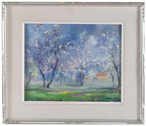 JOSEP COLL BARDOLET (1912-2007). "ALMOND TREES IN BLOSSOM".