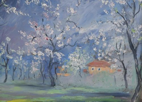 JOSEP COLL BARDOLET (1912-2007). "ALMOND TREES IN BLOSSOM".