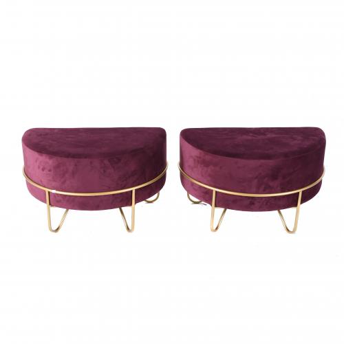 PAIR OF ART DECO STOOLS, 21ST CENTURY. 