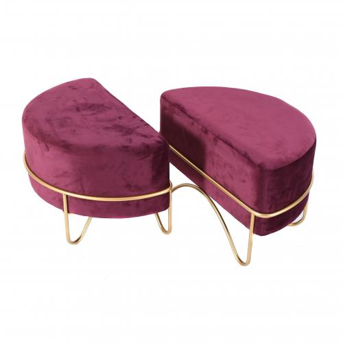 PAIR OF ART DECO STOOLS, 21ST CENTURY. 