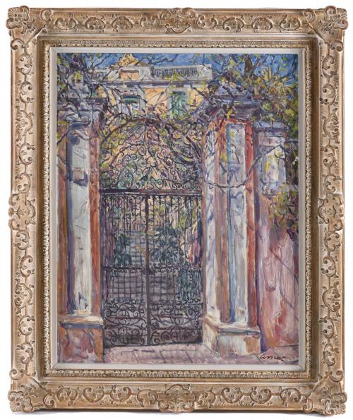 JOSEP AMAT PAGES (1901-1991). "ENTRADA AL JARDÍ".