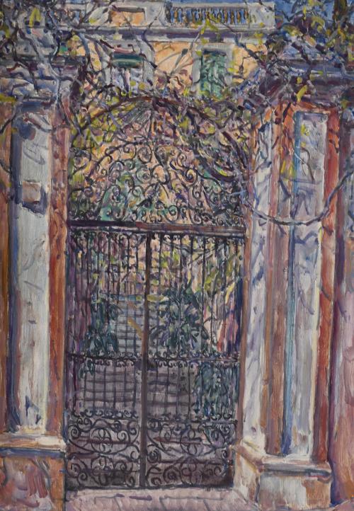 JOSEP AMAT PAGES (1901-1991). "ENTRADA AL JARDÍ".